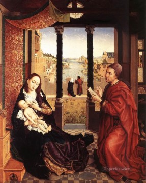 聖ルカ 聖母の肖像画を描く 1450年 ロジャー・ファン・デル・ウェイデン Oil Paintings